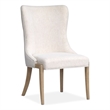 Bowery Hill Transitional Brown Upholstered Host Chair Two Pack