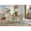 Bowery Hill Transitional Brown Upholstered Host Chair Two Pack