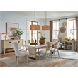 Bowery Hill Transitional Brown Upholstered Host Chair Two Pack
