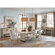 Bowery Hill Transitional Brown Upholstered Host Chair Two Pack