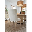 Bowery Hill Transitional Brown Upholstered Host Chair Two Pack