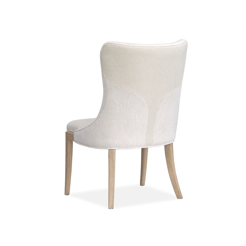 Bowery Hill Transitional Brown Upholstered Host Chair Two Pack