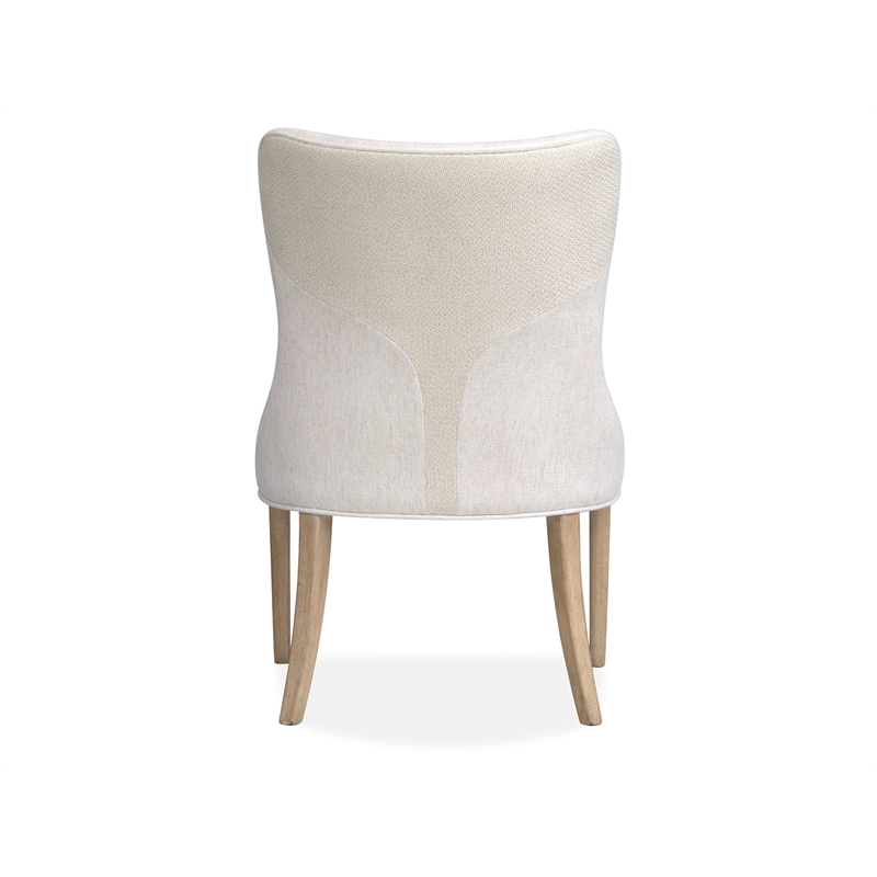 Bowery Hill Transitional Brown Upholstered Host Chair Two Pack