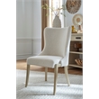 Bowery Hill Transitional Brown Upholstered Host Chair Two Pack