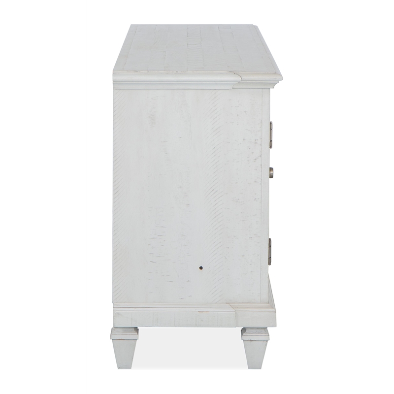 Bowery Hill Traditional Pine Veneer and Pine Solids Alabaster Console
