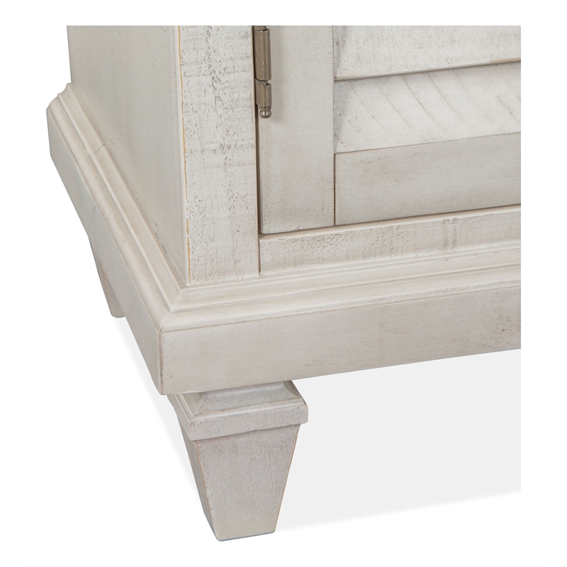 Bowery Hill Traditional Pine Veneer and Pine Solids Alabaster Console