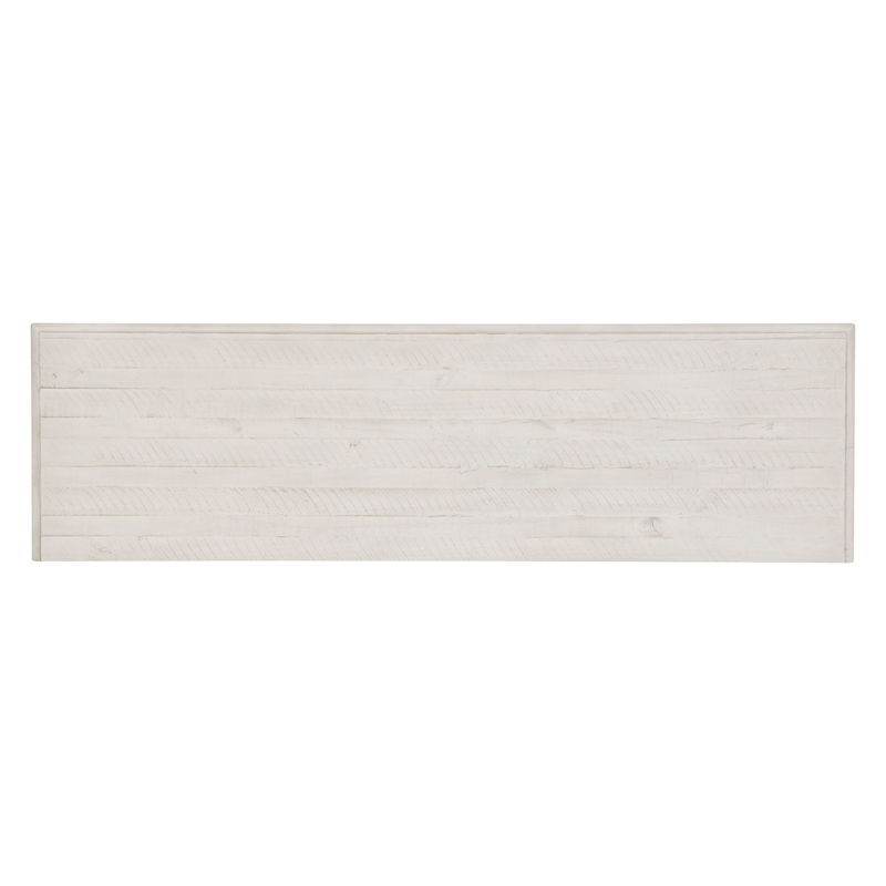 Bowery Hill Traditional Pine Veneer and Pine Solids Alabaster Small Console