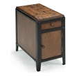 Bowery Hill Distressed Natural Pine Chairside Door End Table