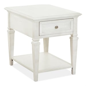 Bowery Hill Transitional Wood Alabaster Rectangular End Table