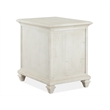 Bowery Hill Pine Veneer and Pine Solids Alabaster Chairside End Table