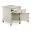 Bowery Hill Pine Veneer and Pine Solids Alabaster Chairside End Table