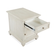 Bowery Hill Pine Veneer and Pine Solids Alabaster Chairside End Table