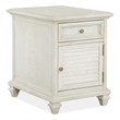 Bowery Hill Pine Veneer and Pine Solids Alabaster Chairside End Table