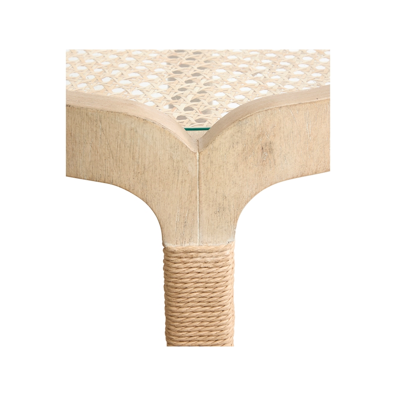 Bowery Hill Transitional Oak Veneer and Hardwood Solids Brown Drum Table