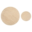 Bowery Hill Transitional Brown Nesting Cocktail Table With Casters