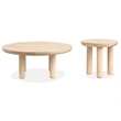 Bowery Hill Transitional Brown Nesting Cocktail Table With Casters