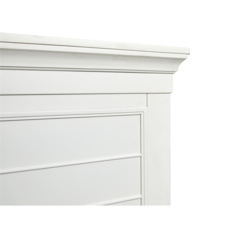 Bowery Hill Traditional Wood White Dove Queen White Panel Bed