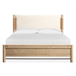 Bowery Hill Transitional Wood Brown Queen Panel Upholstered Bed