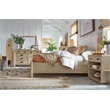 Bowery Hill Transitional Wood Brown Queen Panel Upholstered Bed