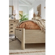 Bowery Hill Transitional Wood Brown Queen Panel Upholstered Bed