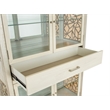 Bowery Hill Transitional Warm Silver And Acadia White Display Cabinet