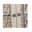 Bowery Hill Transitional Warm Silver And Acadia White Display Cabinet