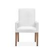 Bowery Hill Transitional Belgian Wheat White Upholstered Arm Chair Two Pack