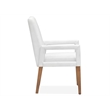 Bowery Hill Transitional Belgian Wheat White Upholstered Arm Chair Two Pack