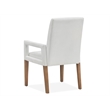 Bowery Hill Transitional Belgian Wheat White Upholstered Arm Chair Two Pack