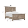 Bowery Hill Pine Veneer Dovetail Grey Queen Panel Bed