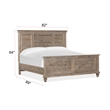 Bowery Hill Traditional Dovetail Grey King Shutter Panel Bed