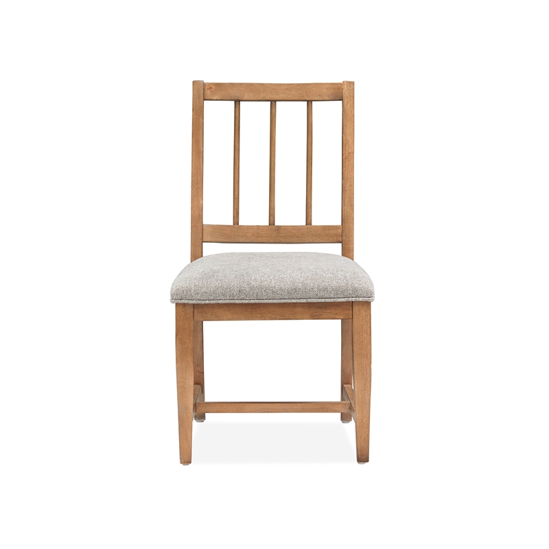 Bowery Hill Transitional Belgian Wheat Upholstered Side Chair Two Pack