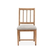 Bowery Hill Transitional Belgian Wheat Upholstered Side Chair Two Pack