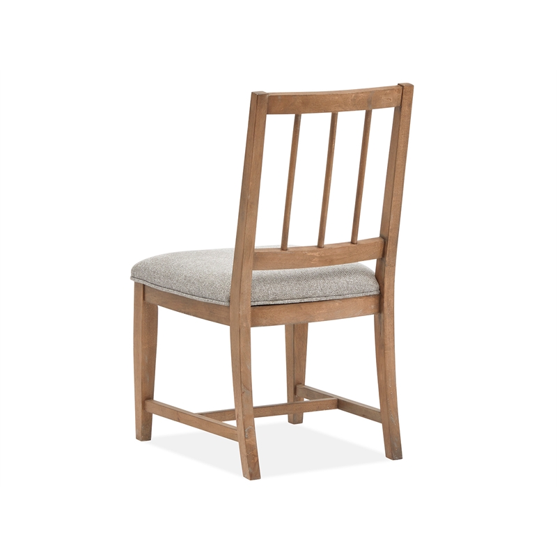 Bowery Hill Transitional Belgian Wheat Upholstered Side Chair Two Pack