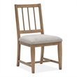 Bowery Hill Transitional Belgian Wheat Upholstered Side Chair Two Pack