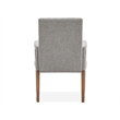 Bowery Hill Transitional Belgian Wheat Grey Upholstered Arm Chair Two Pack