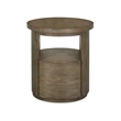 Bowery Hill Transitional Wood Brown Porpoise Round End Table