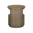 Bowery Hill Transitional Wood Brown Porpoise Round End Table