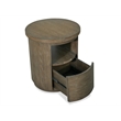 Bowery Hill Transitional Wood Brown Porpoise Round End Table
