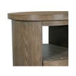 Bowery Hill Transitional Wood Brown Porpoise Round End Table