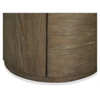 Bowery Hill Transitional Wood Brown Porpoise Round End Table