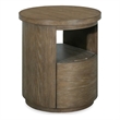 Bowery Hill Transitional Wood Brown Porpoise Round End Table