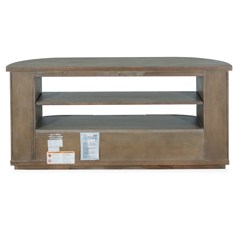 Bowery Hill Transitional Wood Brown Porpoise Demilune Console