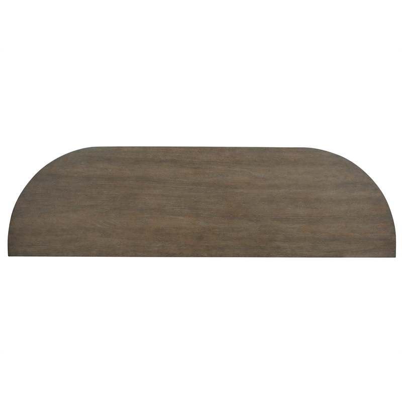 Bowery Hill Transitional Wood Brown Porpoise Demilune Console