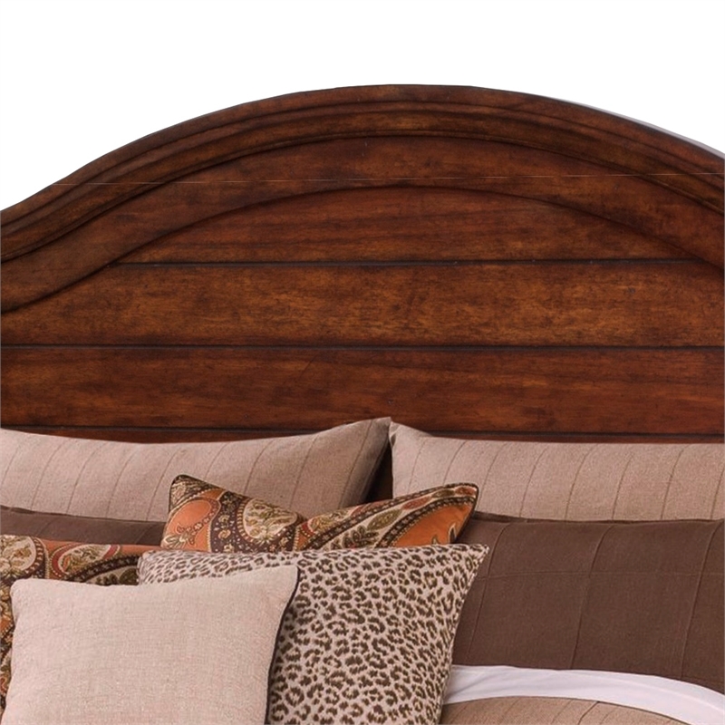 Bowery Hill Transitional Tobacco Wood Finish King Panel Headboard