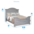 Bowery Hill Modern Transitional Antique Gray Wood Queen Panel Bed