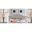 Bowery Hill Transitional King Antique Gray Wood Panel Headboard