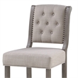 Bowery Hill Transitional Gray Wood Stationary Counter Height Bar Stool