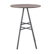 Bowery Hill 3-Piece Gray Metal Pub Height Table Set with Backless Swivel Stools