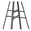 Bowery Hill 3-Piece Gray Metal Pub Height Table Set with Backless Swivel Stools